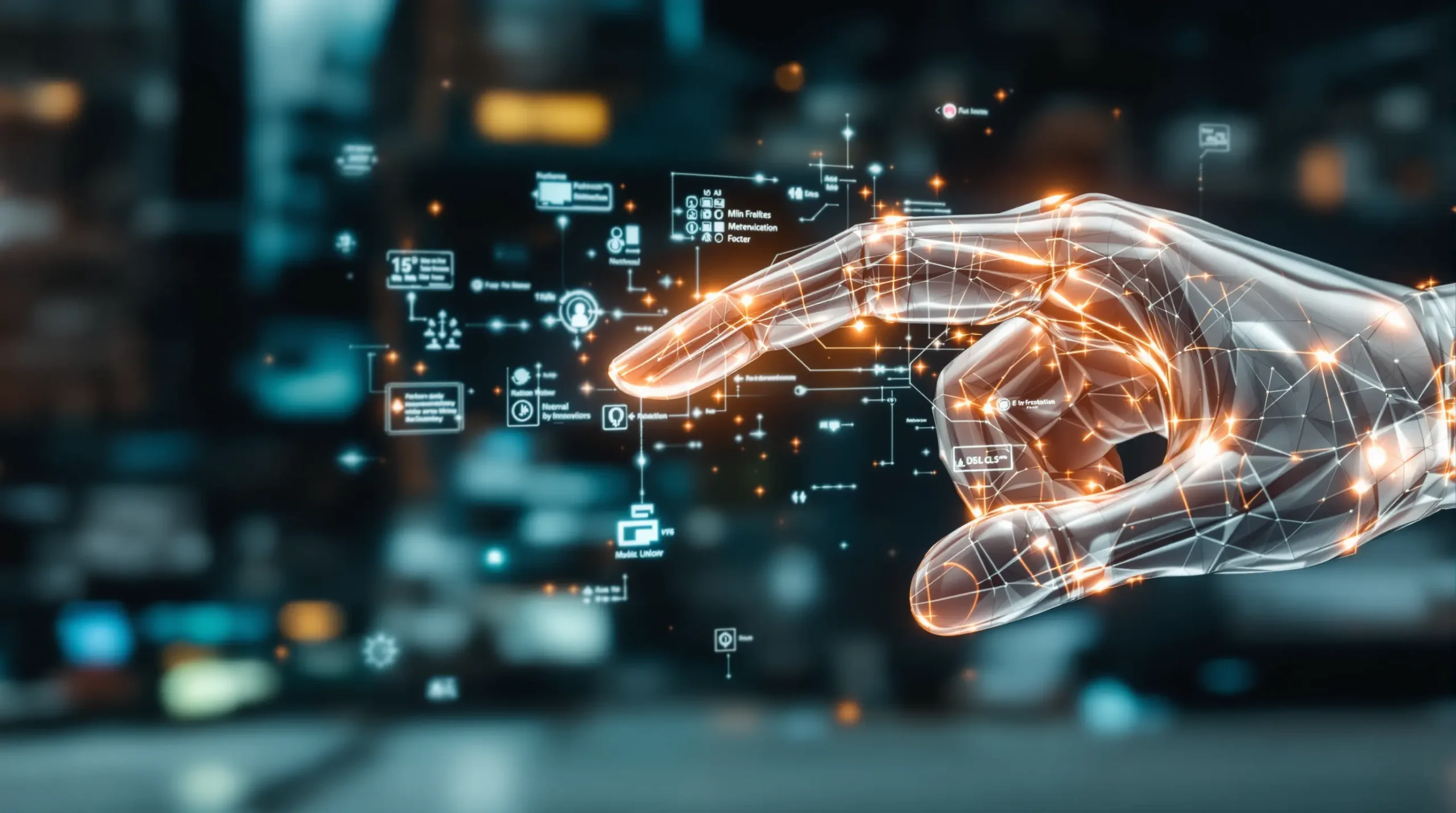 An illustration of a hologram hand